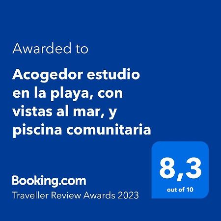 Acogedor Estudio En La Playa, Con Vistas Al Mar, Y Piscina Comunitaria ซานต์ซัลวาดอร์ ภายนอก รูปภาพ